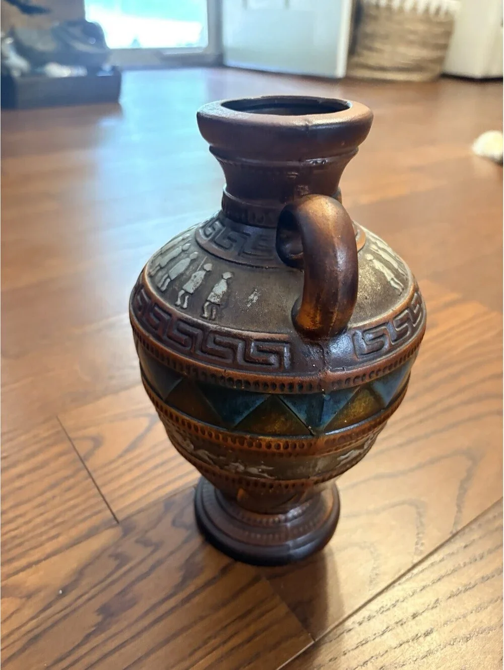 Norleans Japan Ceramic Vase Urn Jar Dancing 10 Inch Beautiful Decor Vintage